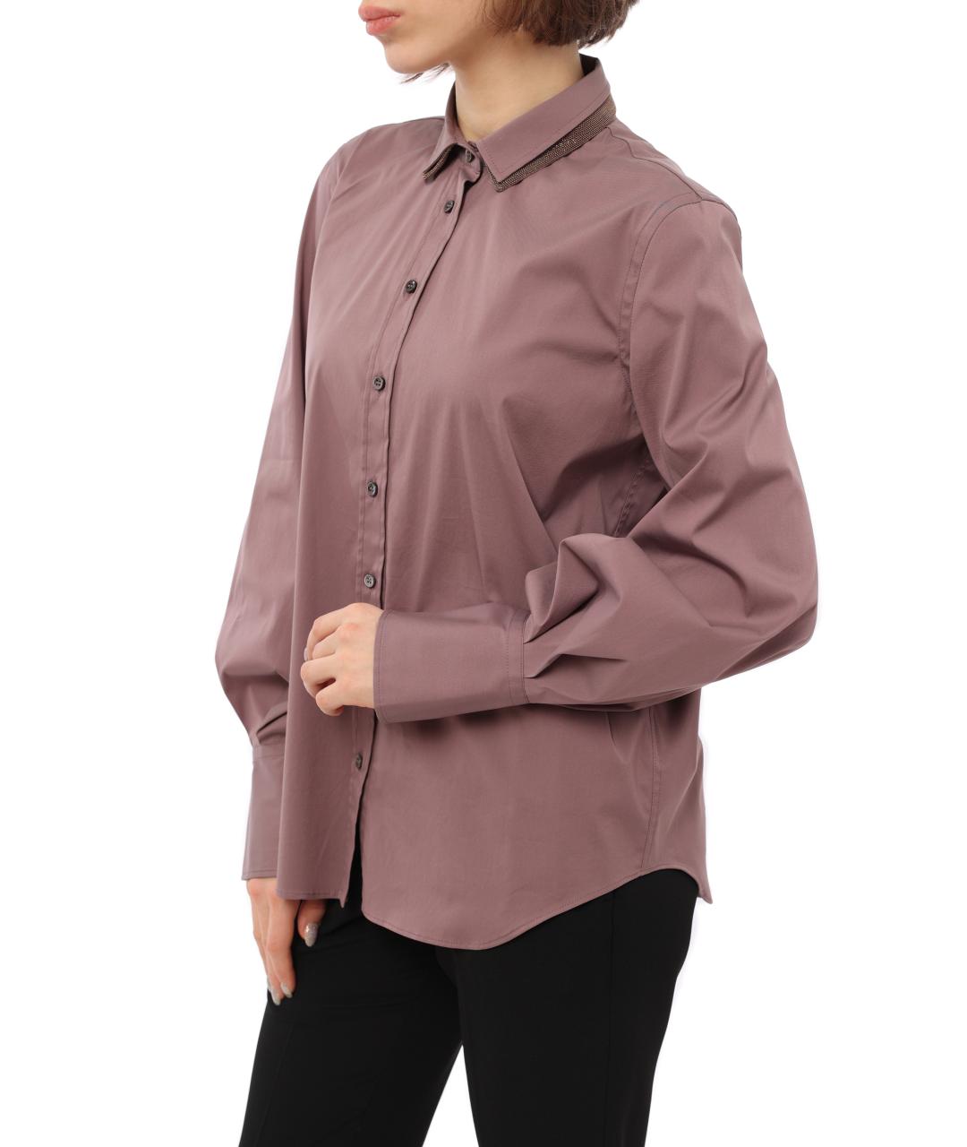 BRUNELLO CUCINELLI Розовая хлопковая блузы, фото 2