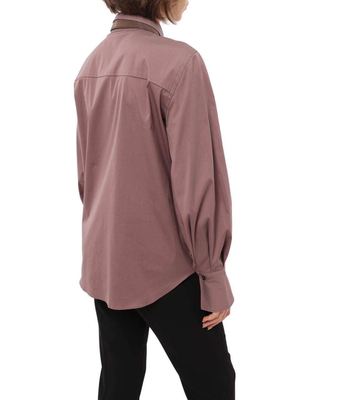 BRUNELLO CUCINELLI Розовая хлопковая блузы, фото 3