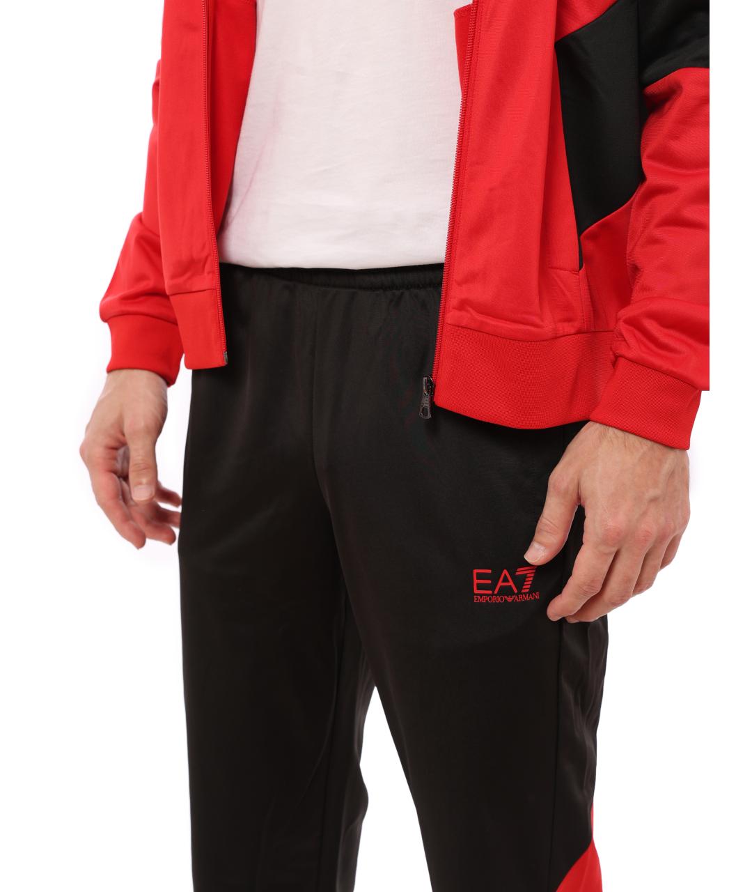EA7 Красный полиэстеровый спортивный костюм, фото 6
