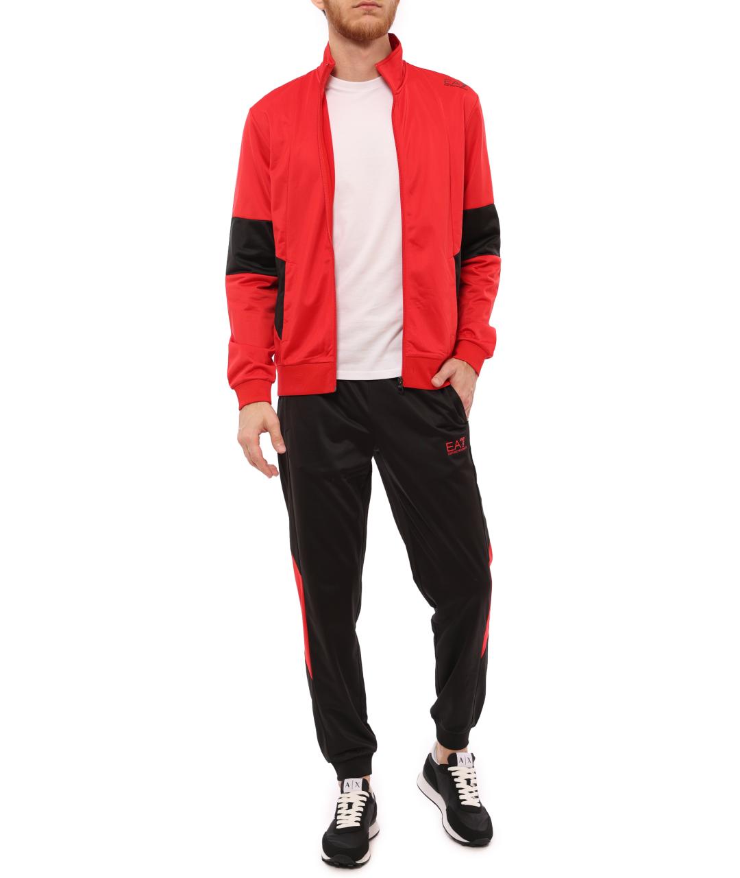 EA7 Красный полиэстеровый спортивный костюм, фото 2