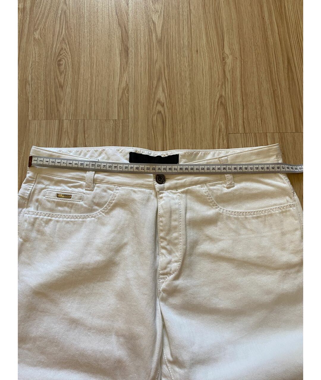CORTIGIANI Белые хлопковые прямые джинсы, фото 6