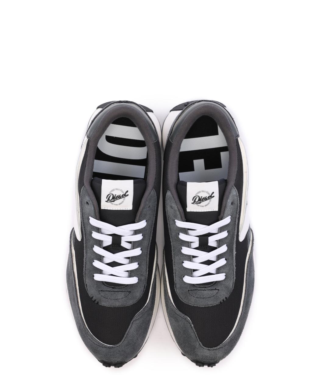 DIESEL Серые замшевые низкие кроссовки / кеды, фото 4