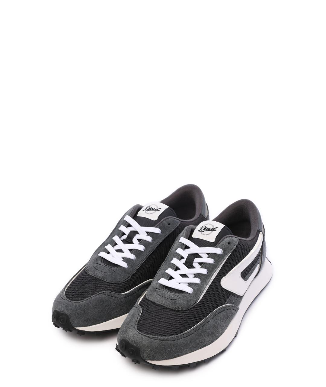 DIESEL Серые замшевые низкие кроссовки / кеды, фото 2