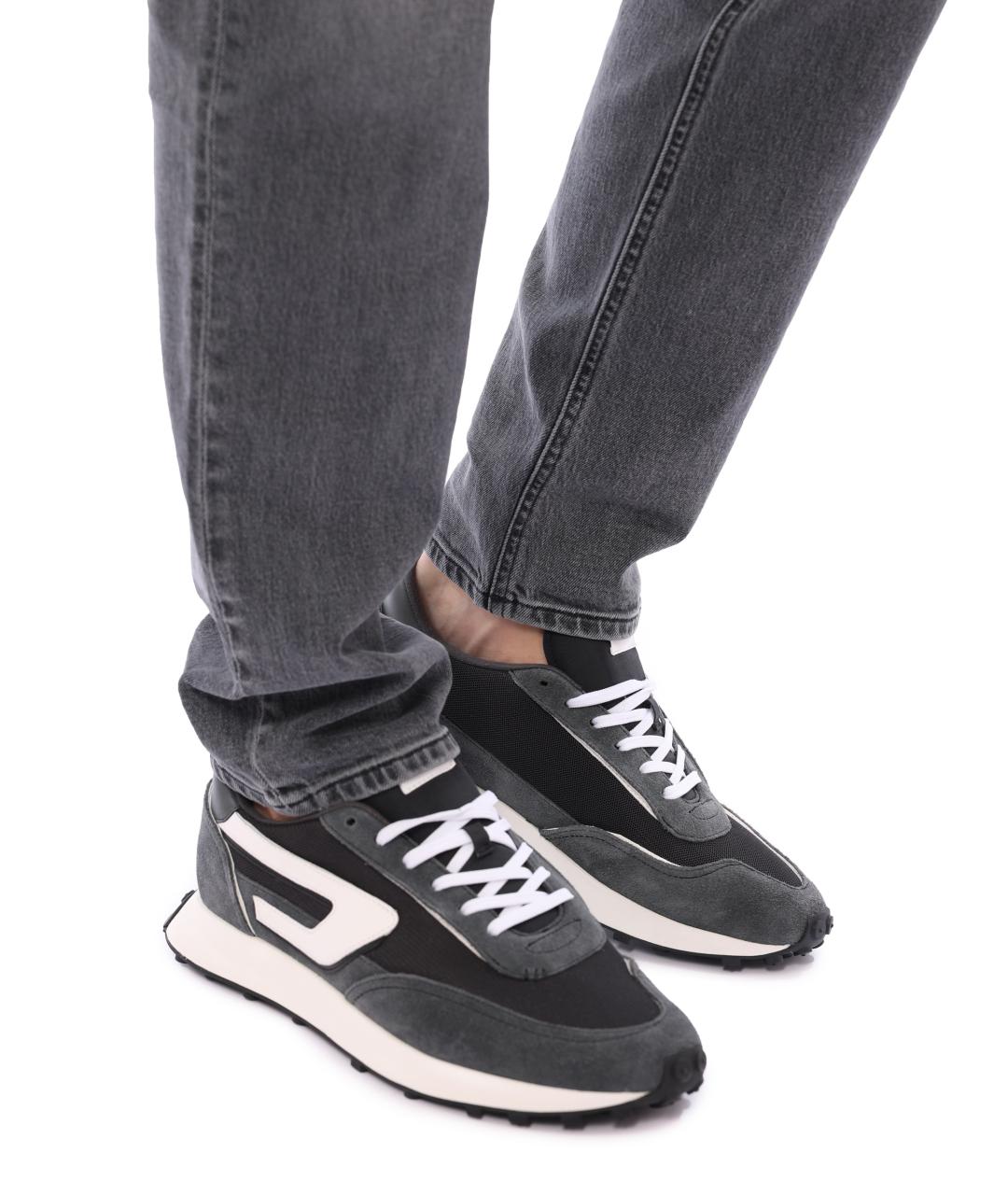 DIESEL Серые замшевые низкие кроссовки / кеды, фото 7