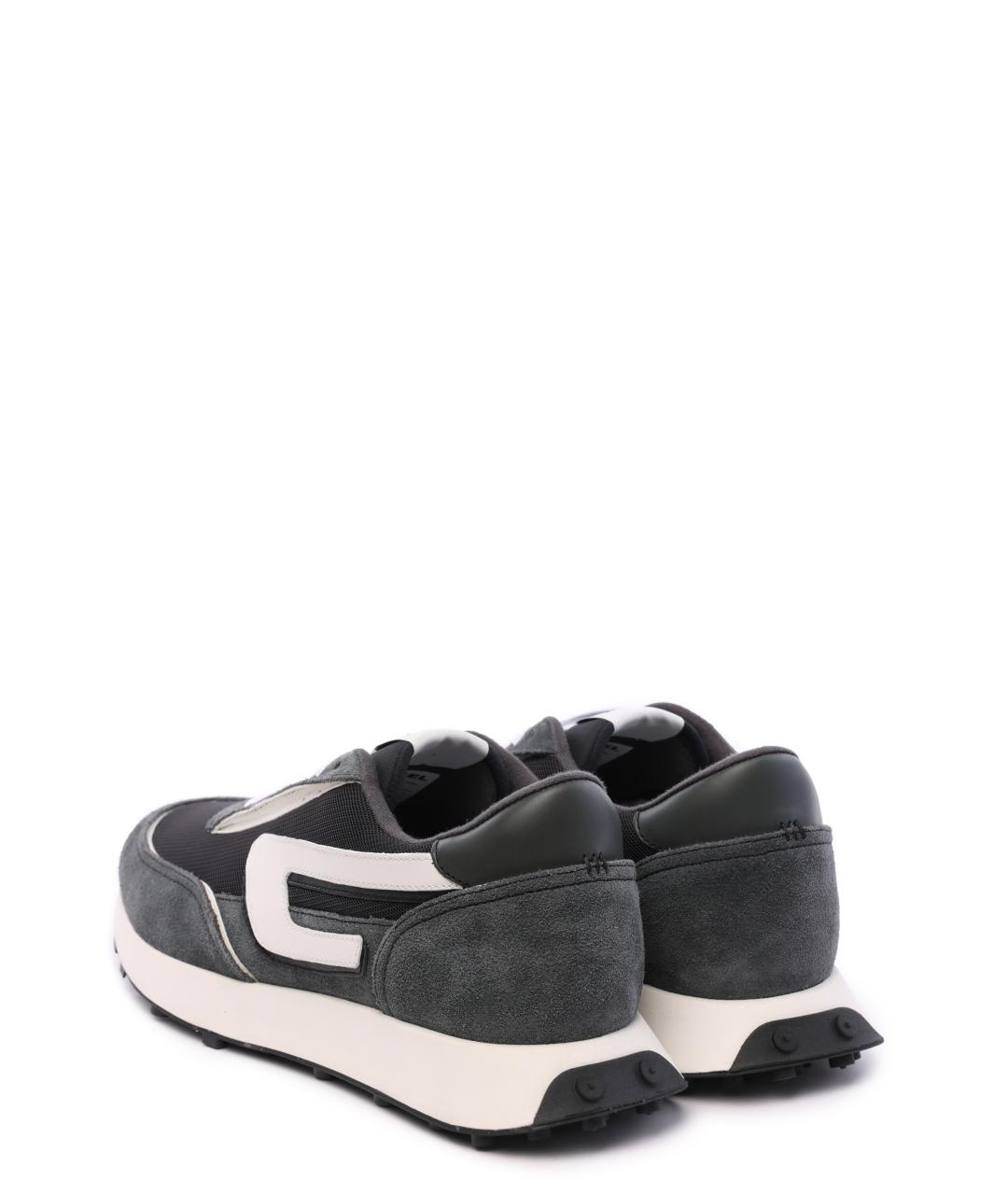 DIESEL Серые замшевые низкие кроссовки / кеды, фото 3