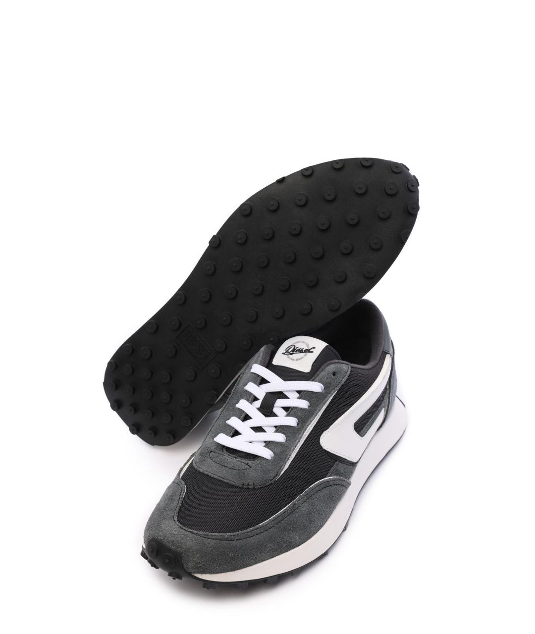 DIESEL Серые замшевые низкие кроссовки / кеды, фото 5