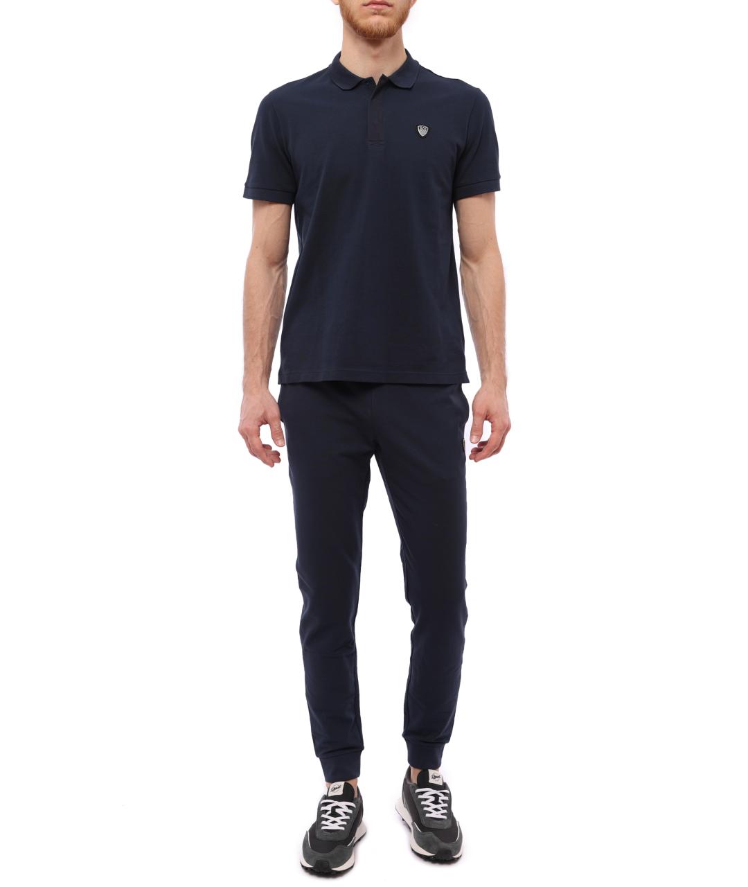 EA7 Темно-синие повседневные брюки, фото 2