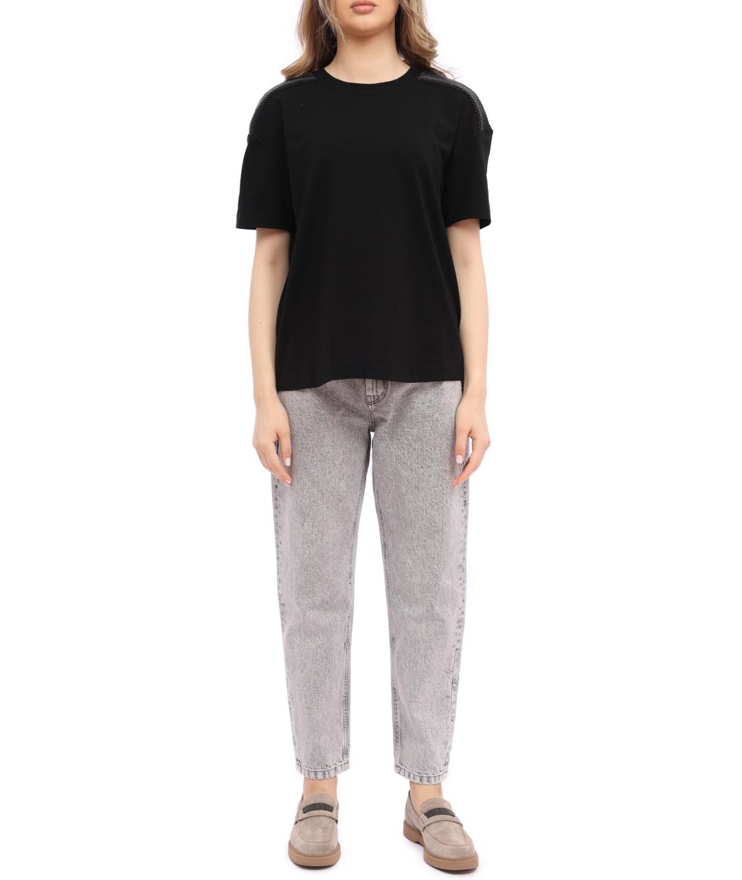 BRUNELLO CUCINELLI Серые хлопковые прямые джинсы, фото 1