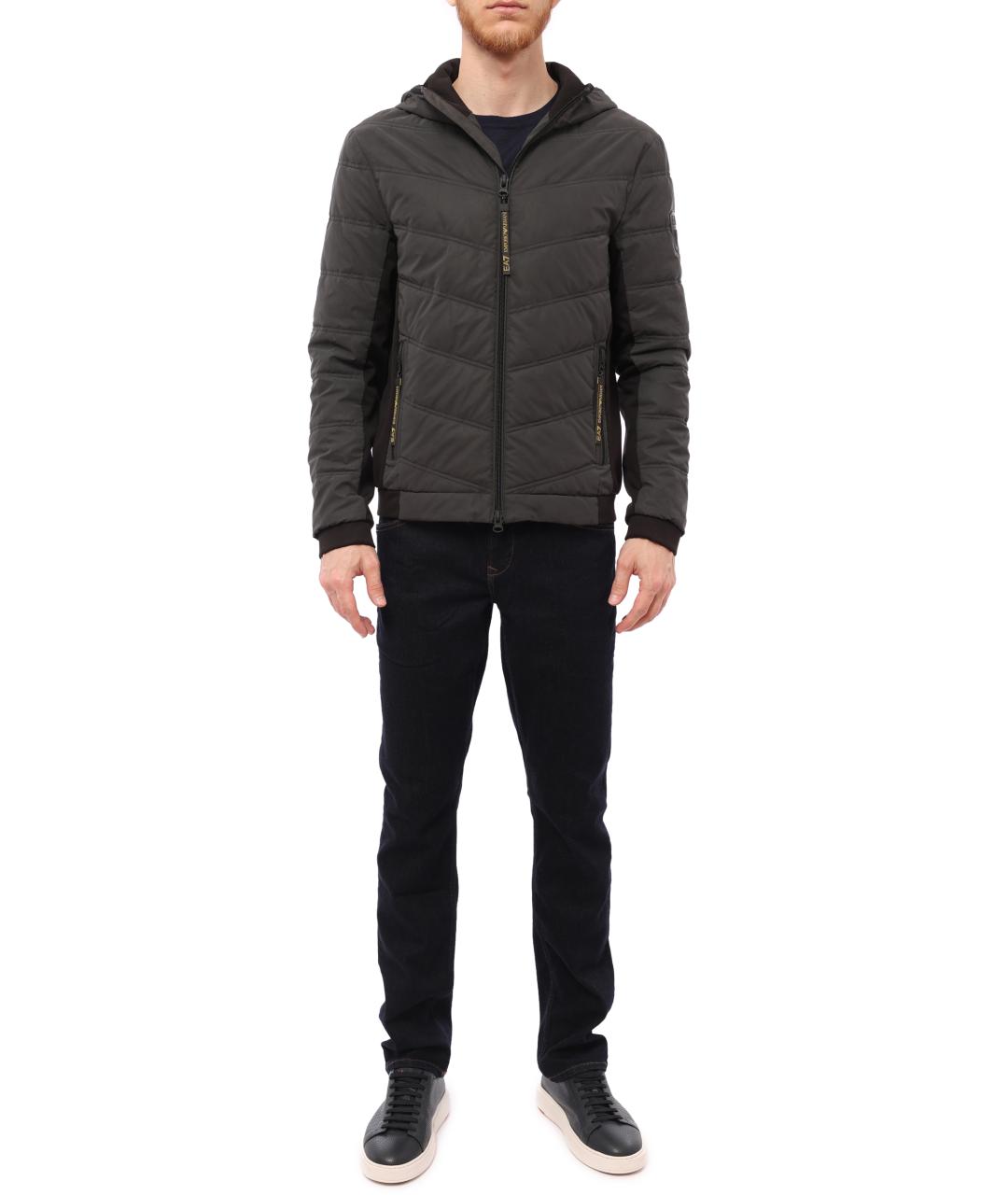 EA7 Коричневая полиэстеровая куртка, фото 2