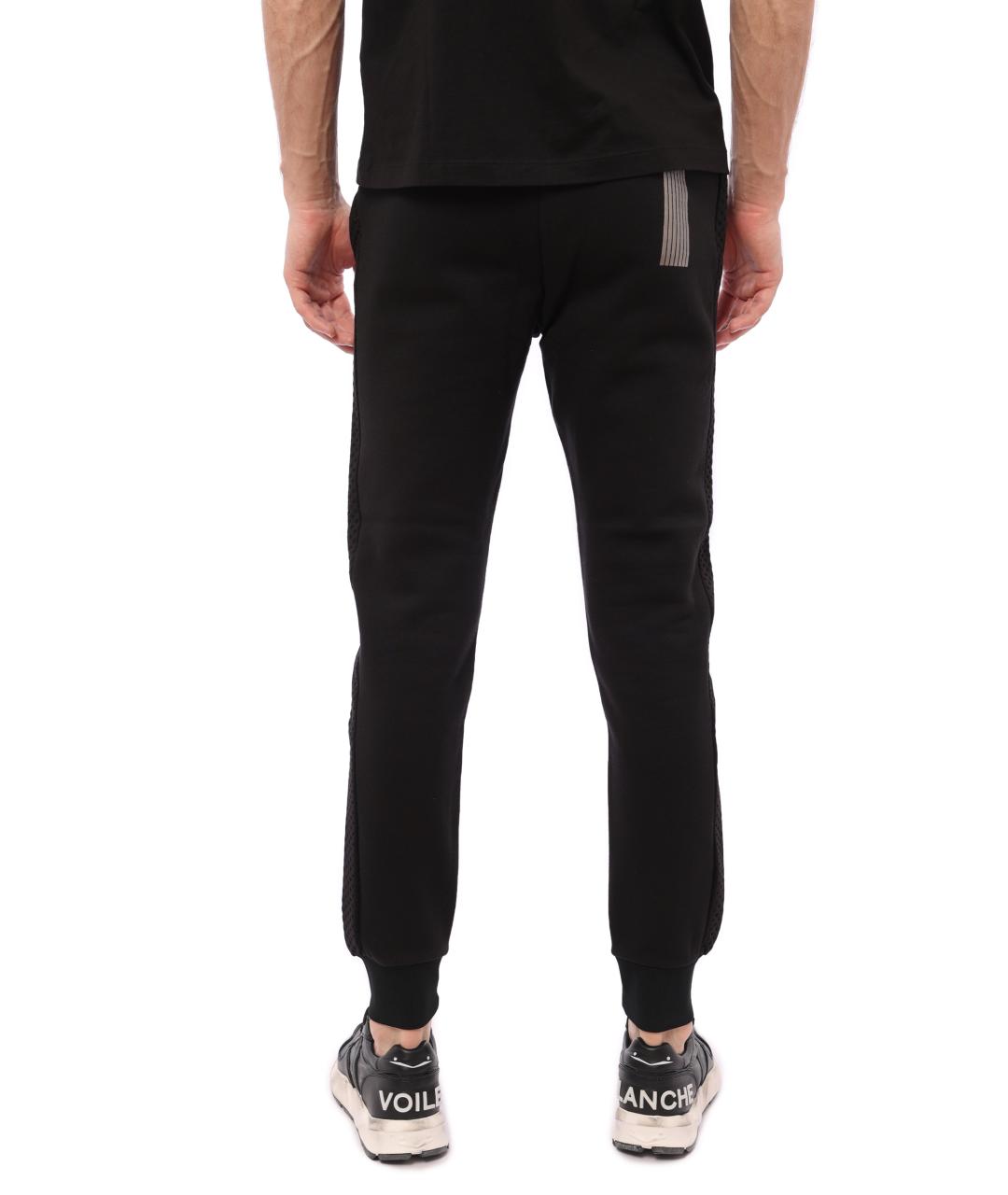 EA7 Черные полиэстеровые повседневные брюки, фото 4