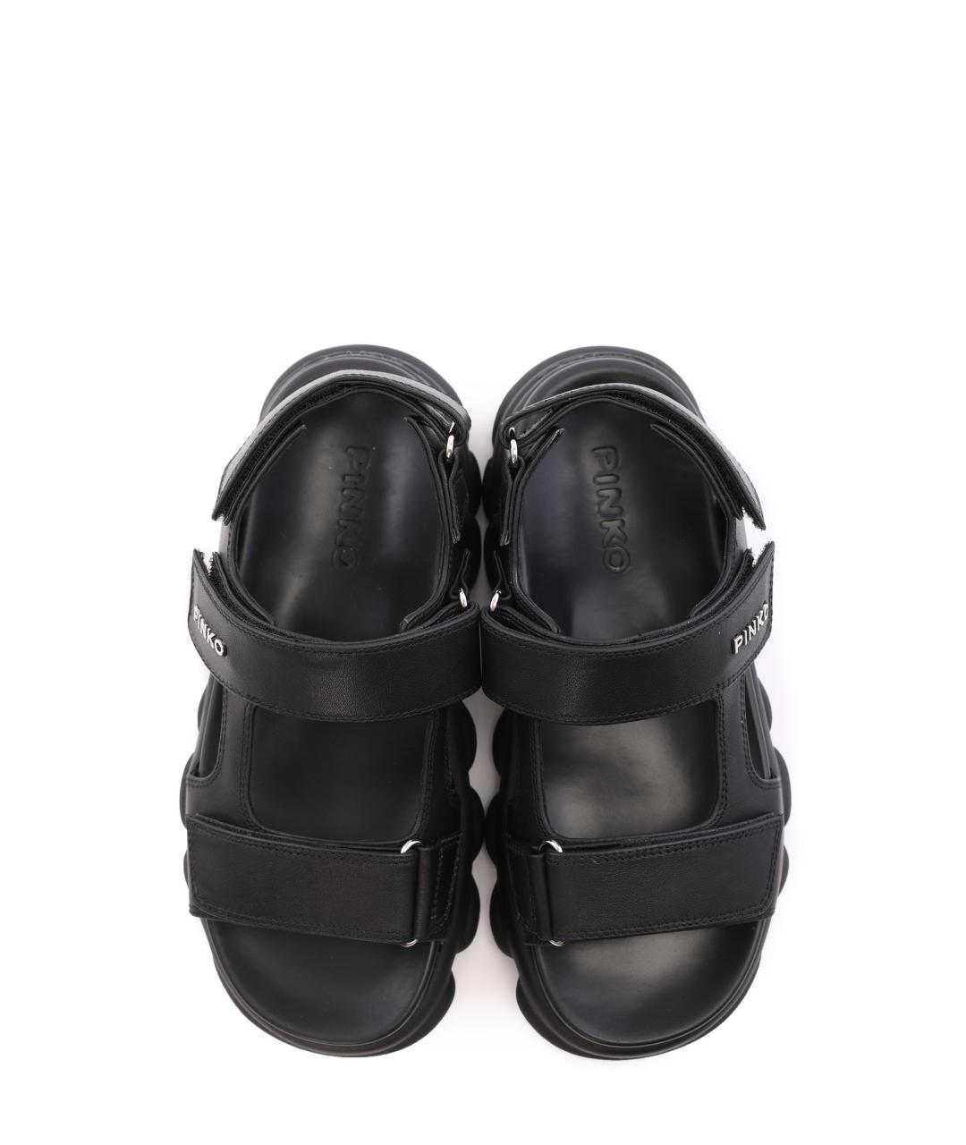 PINKO Черные сандалии, фото 4