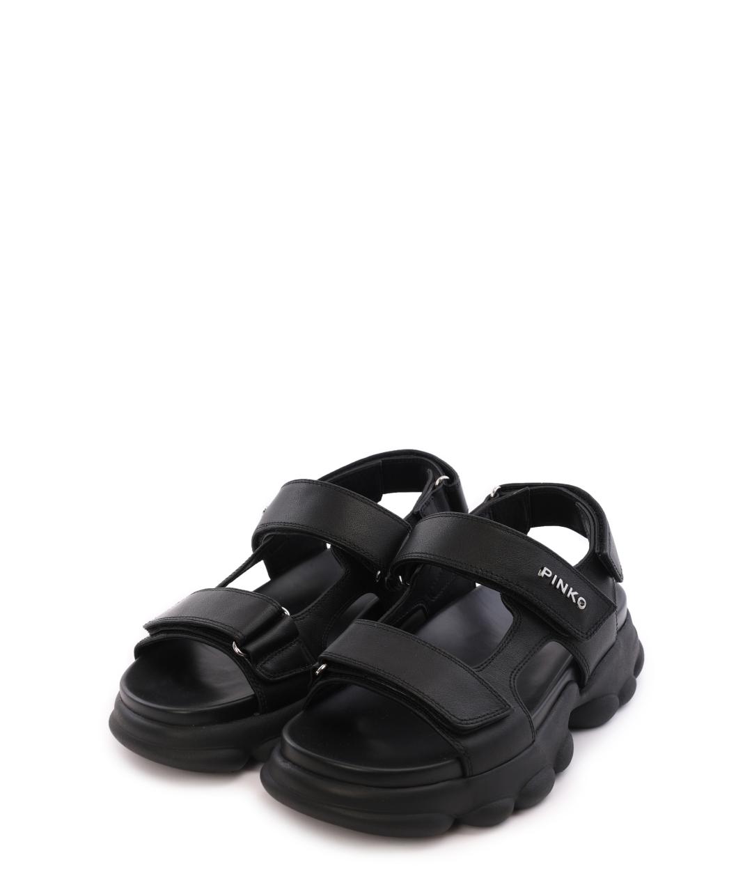 PINKO Черные сандалии, фото 2