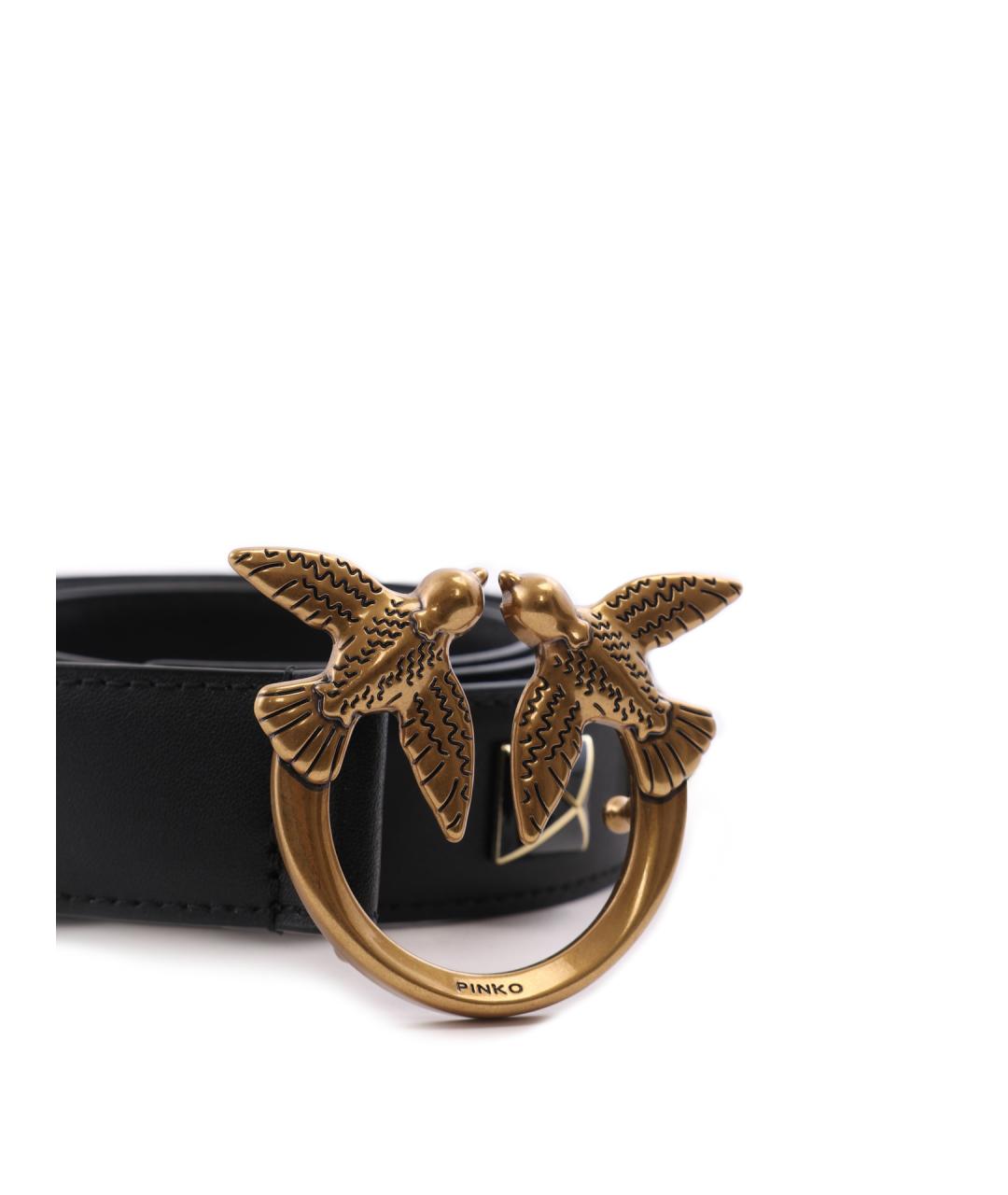 PINKO Черный кожаный ремень, фото 3