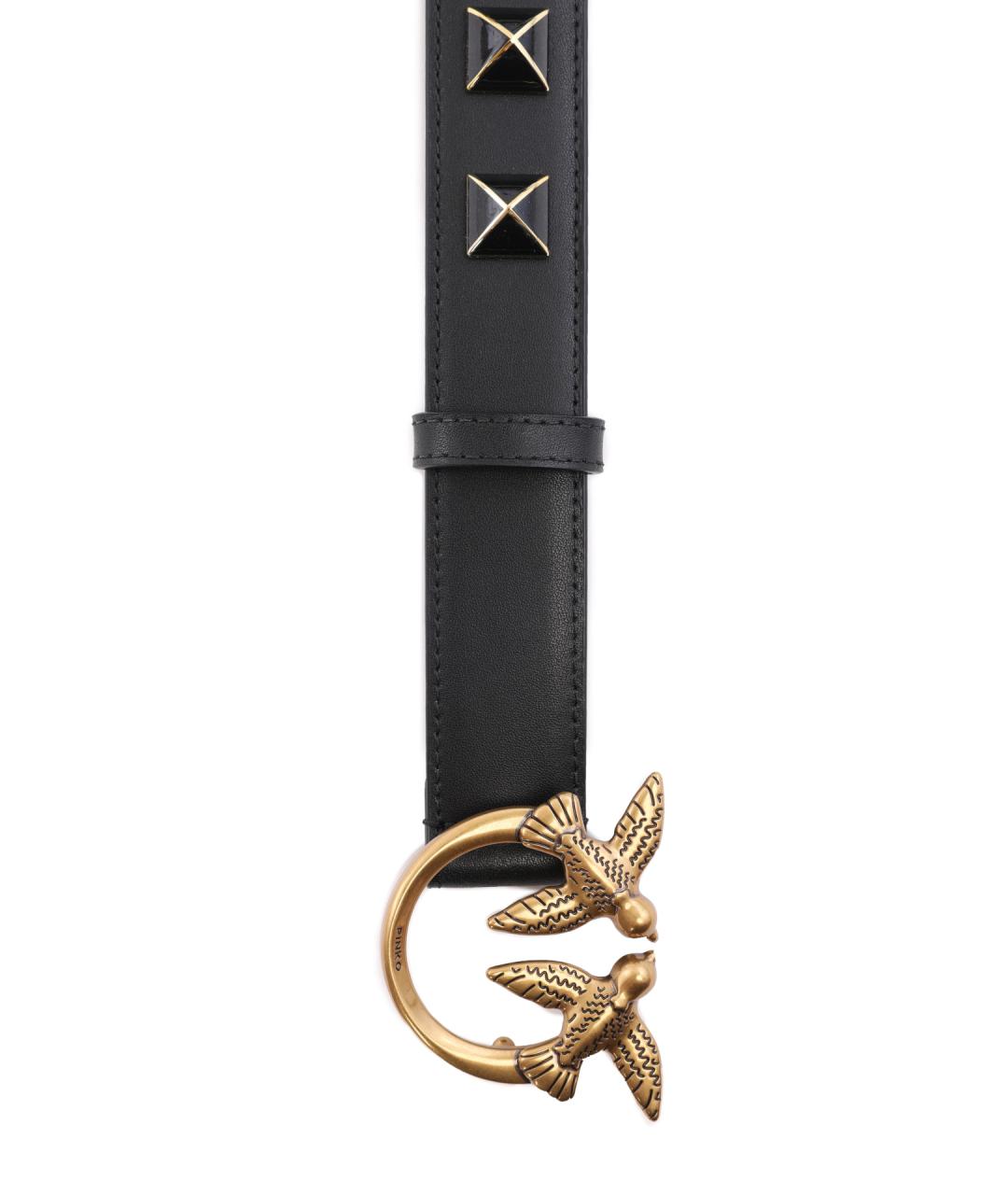 PINKO Черный кожаный ремень, фото 2