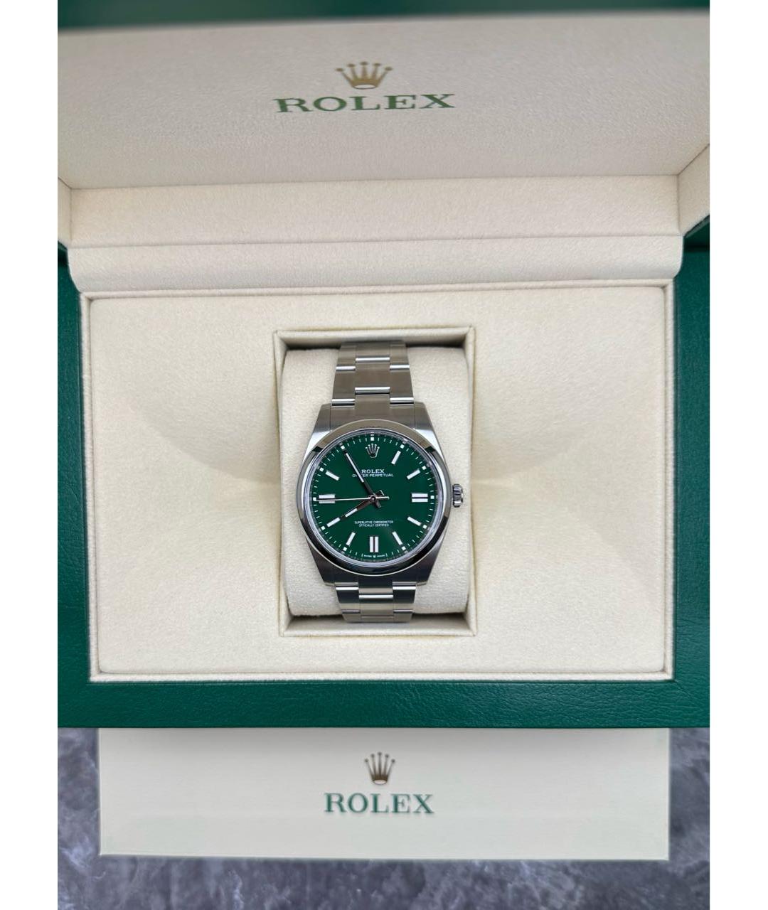 ROLEX Зеленые часы, фото 6