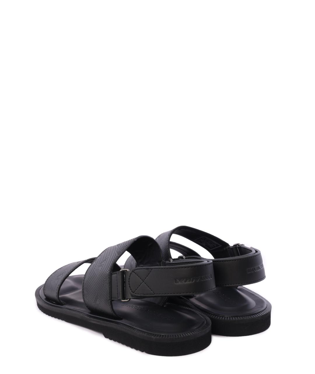 EMPORIO ARMANI Черные сандалии, фото 4