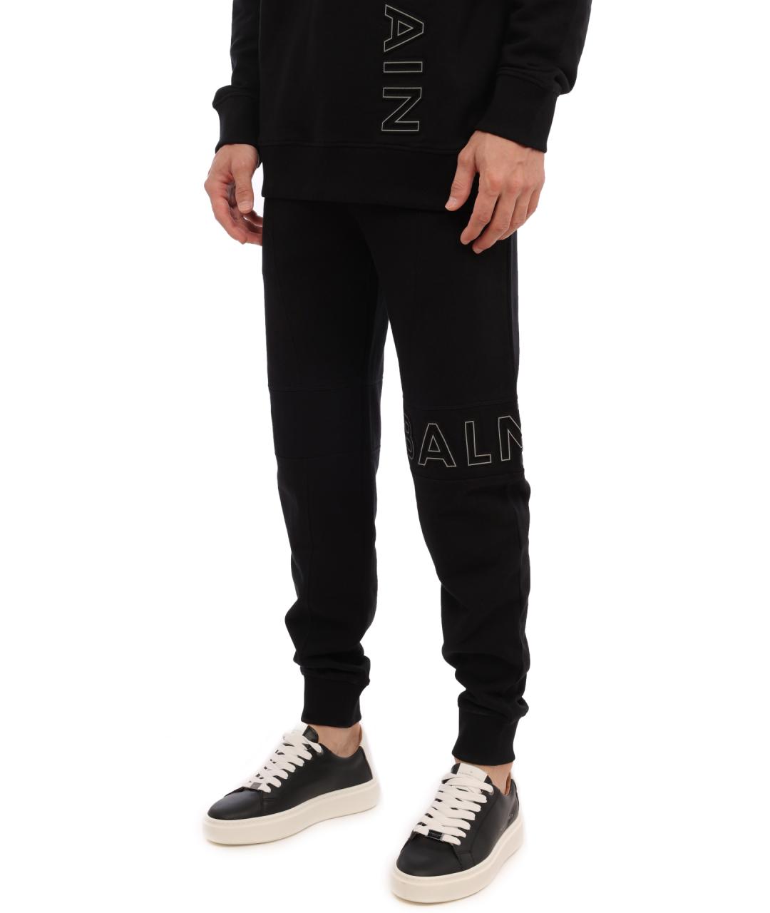 BALMAIN Черные хлопковые повседневные брюки, фото 3