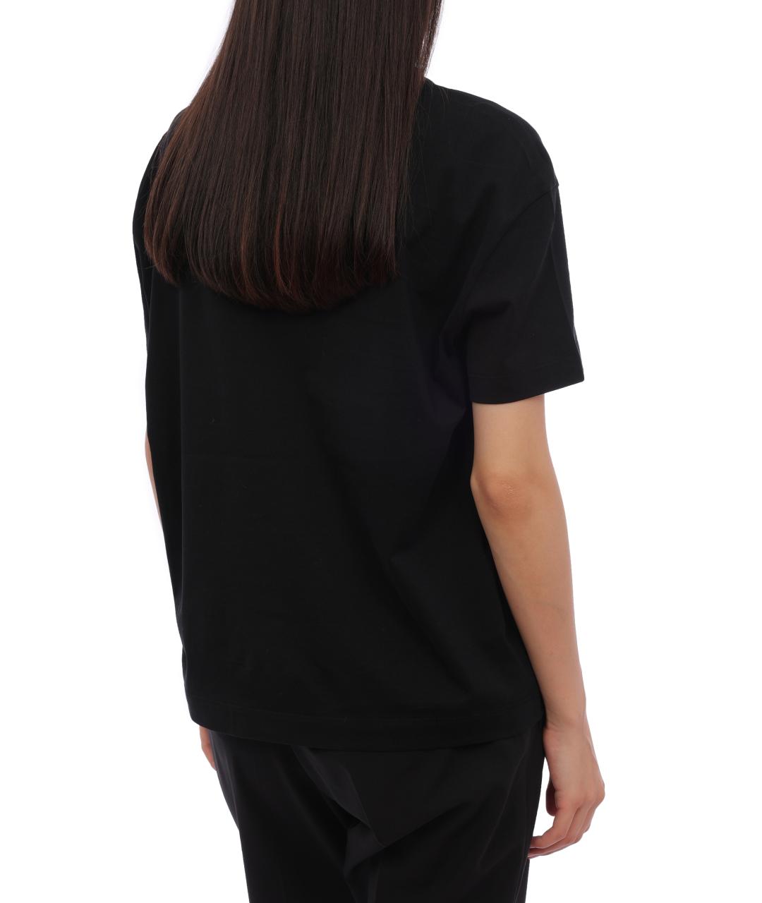 BRUNELLO CUCINELLI Черная хлопковая футболка, фото 4