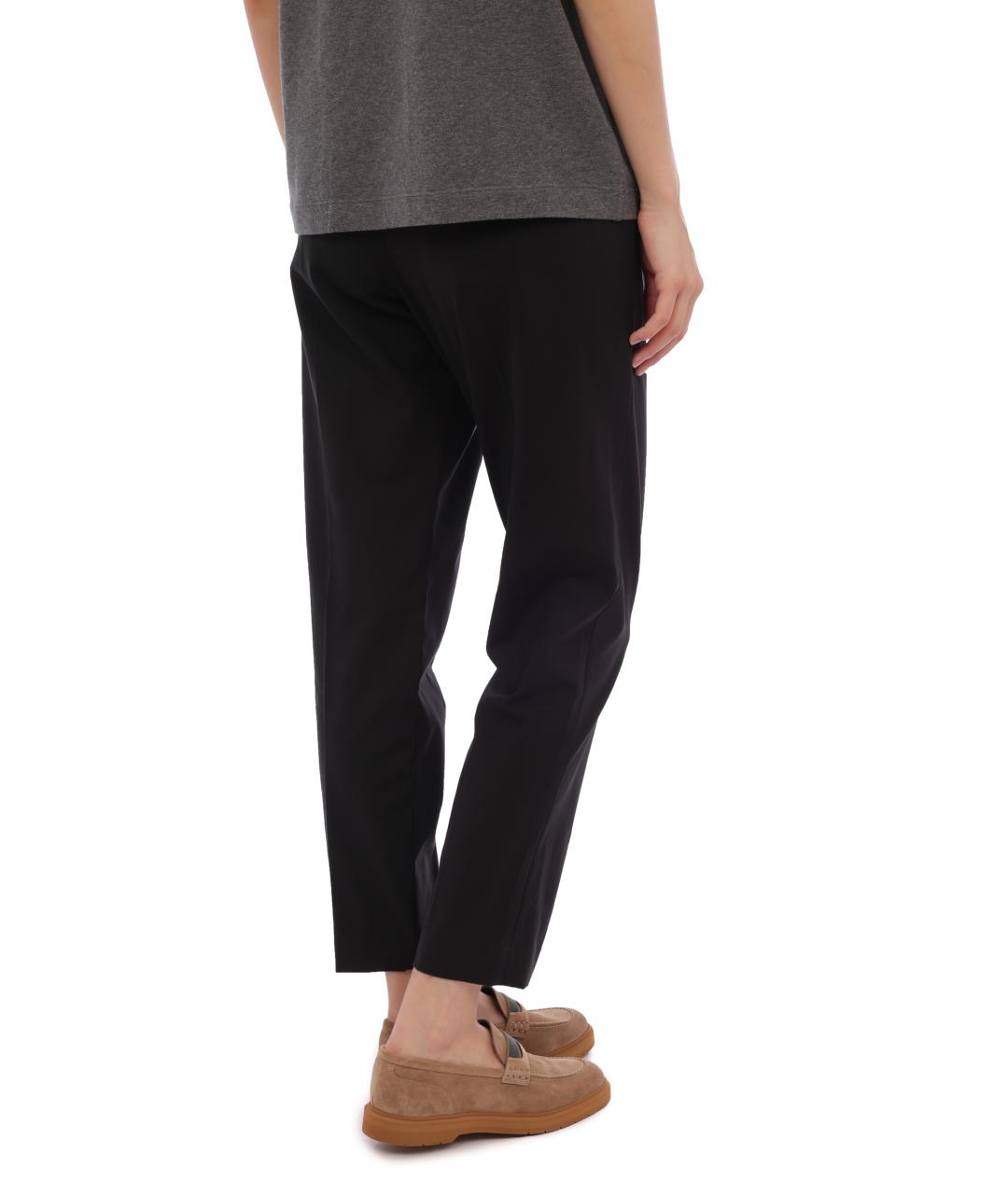 BRUNELLO CUCINELLI Черные прямые брюки, фото 4