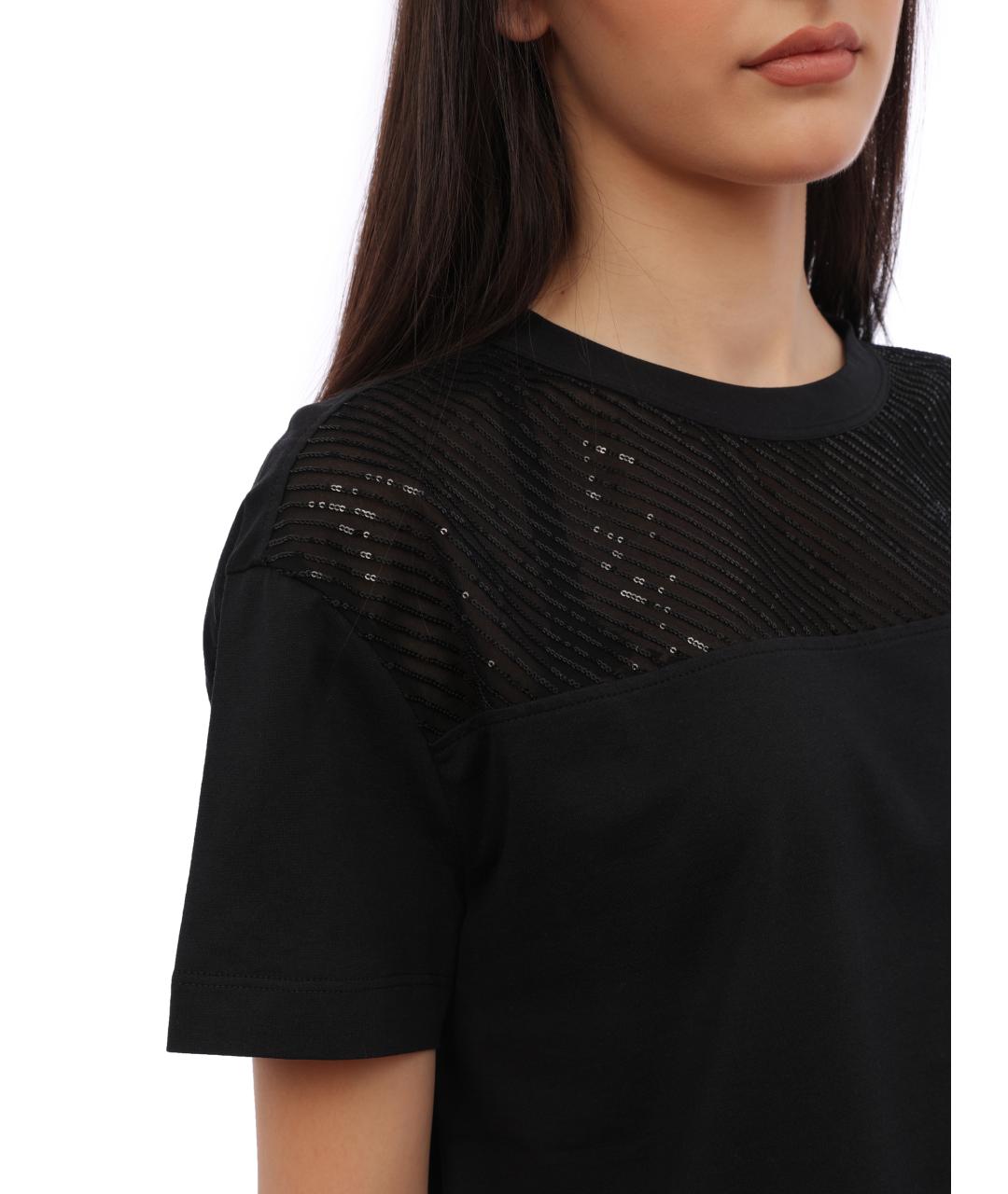 BRUNELLO CUCINELLI Черная хлопковая футболка, фото 3