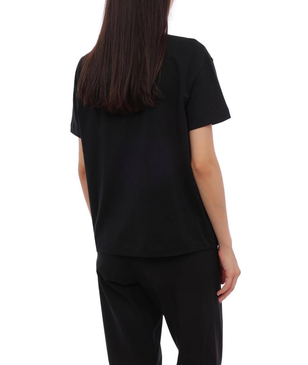 BRUNELLO CUCINELLI Черная хлопковая футболка, фото 4