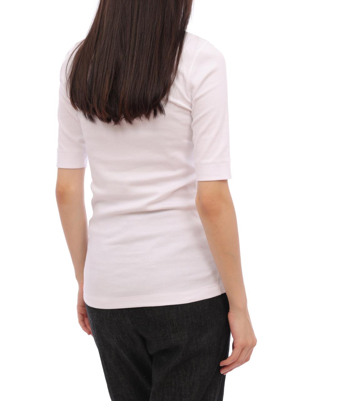 BRUNELLO CUCINELLI Белая хлопковая футболка, фото 5