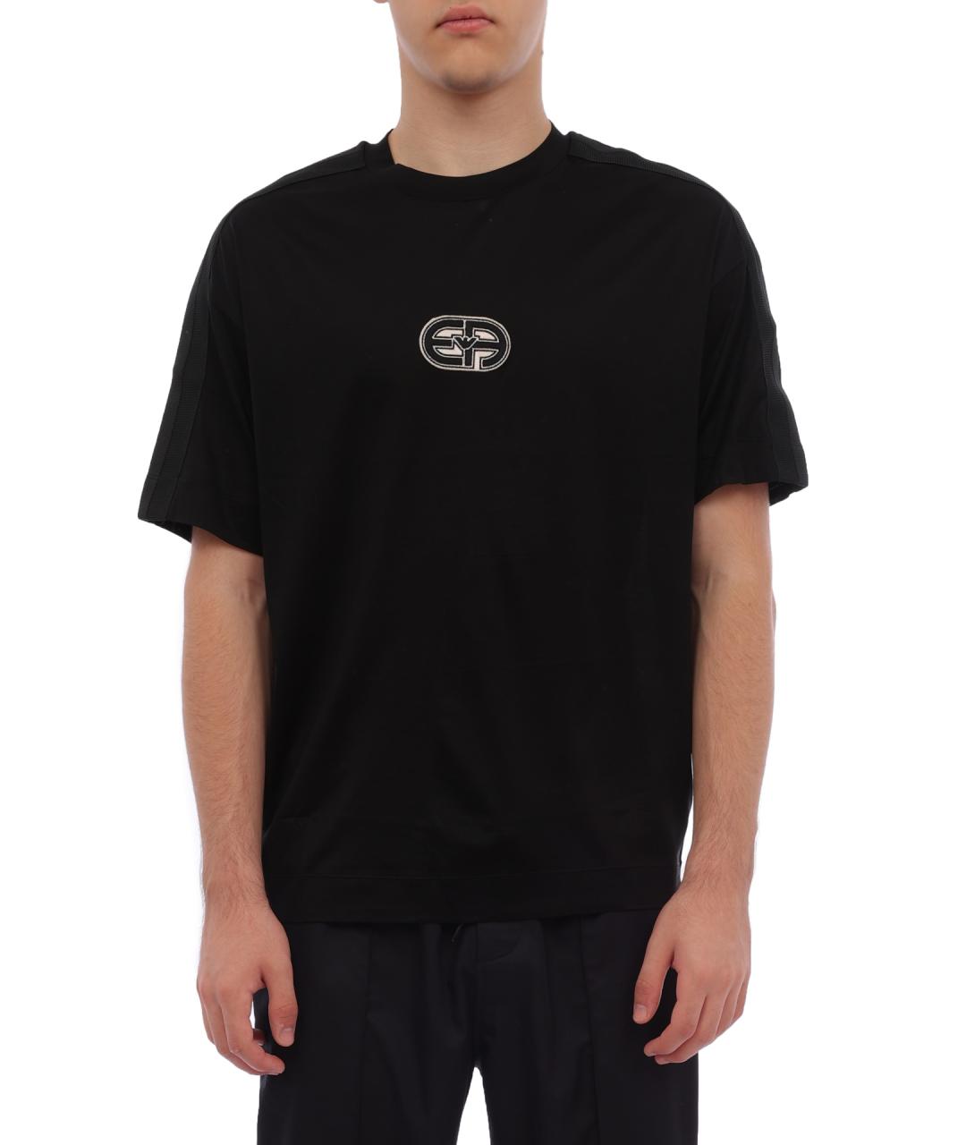 EMPORIO ARMANI Черная футболка, фото 1