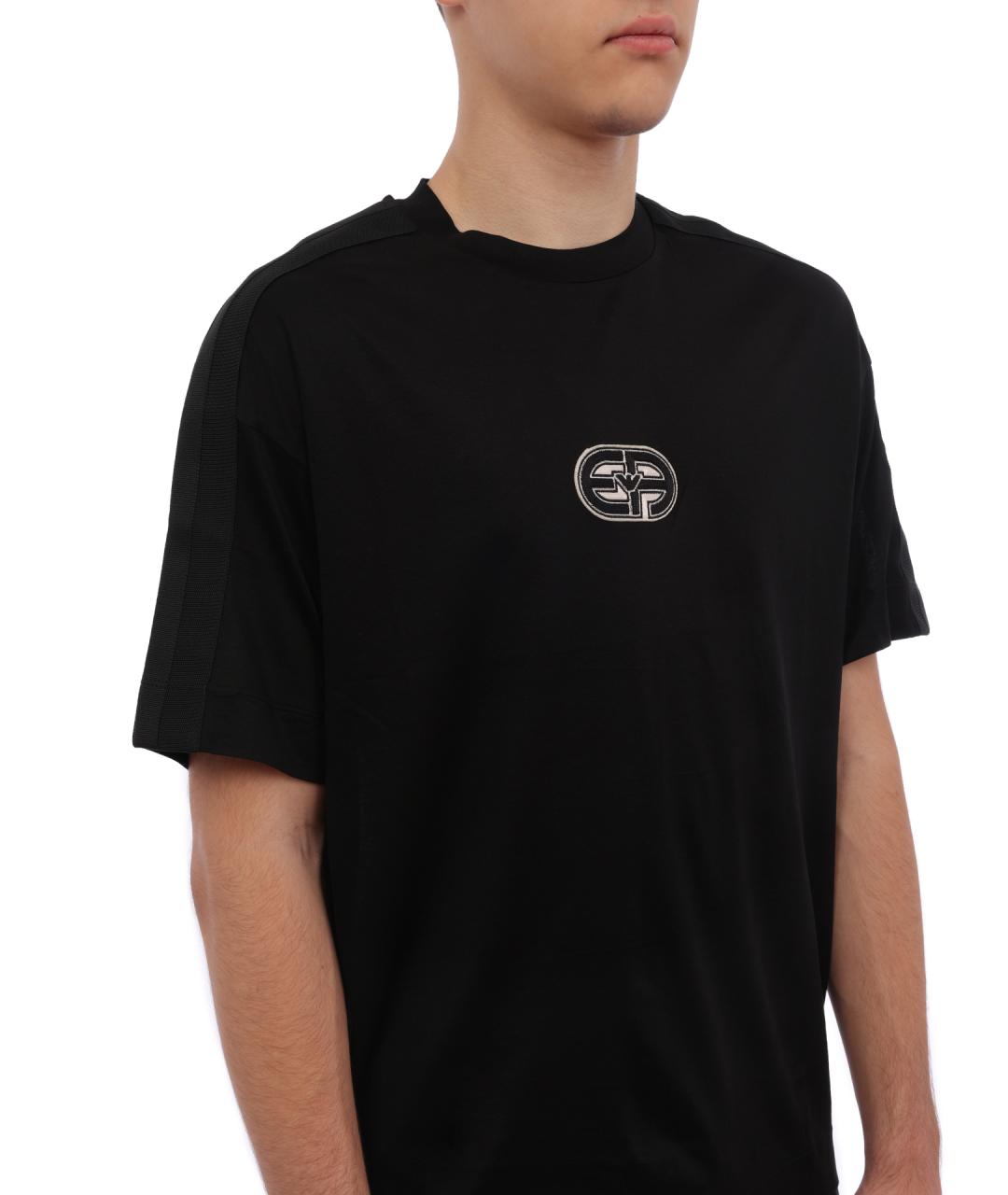 EMPORIO ARMANI Черная футболка, фото 4