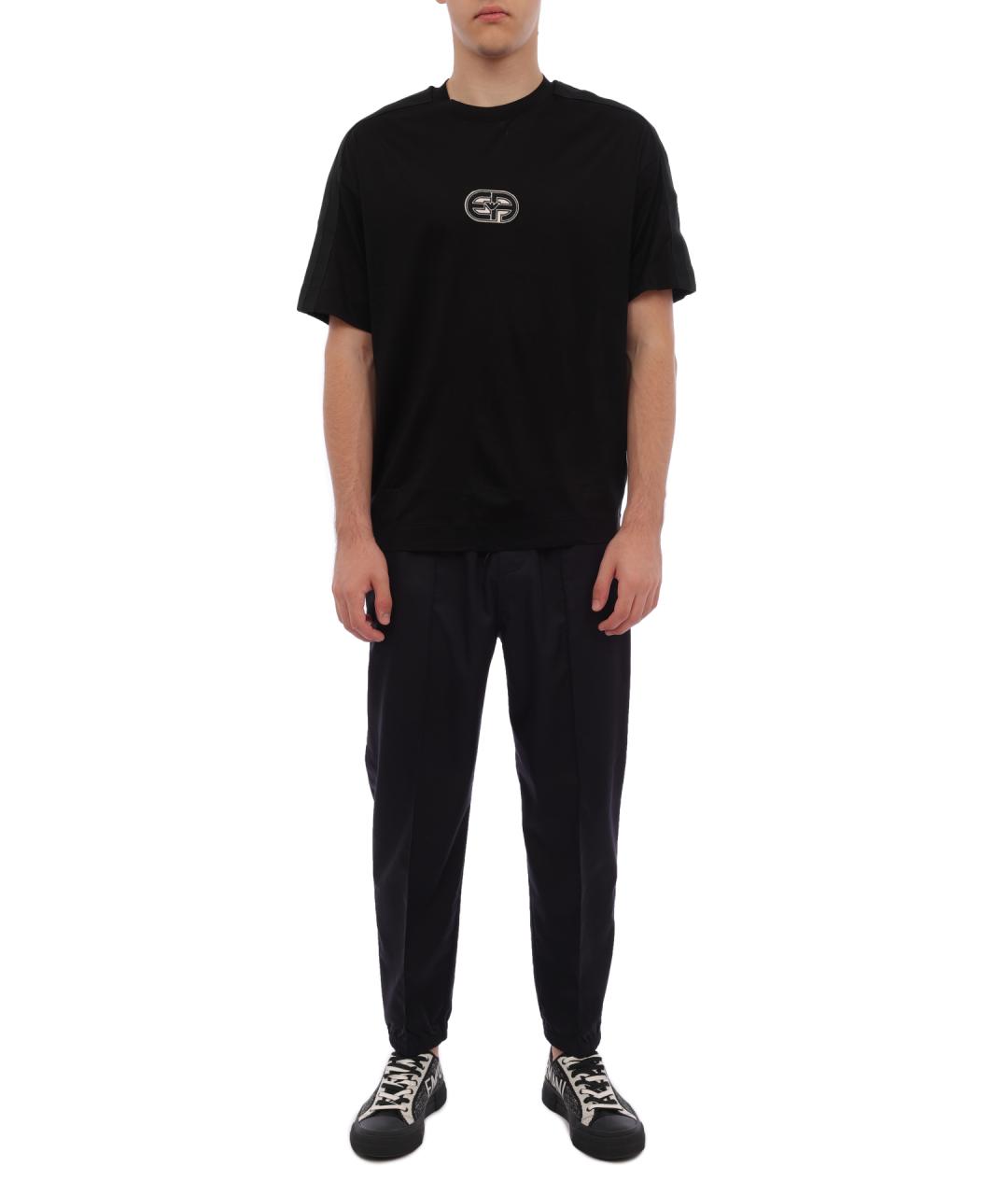 EMPORIO ARMANI Черная футболка, фото 2