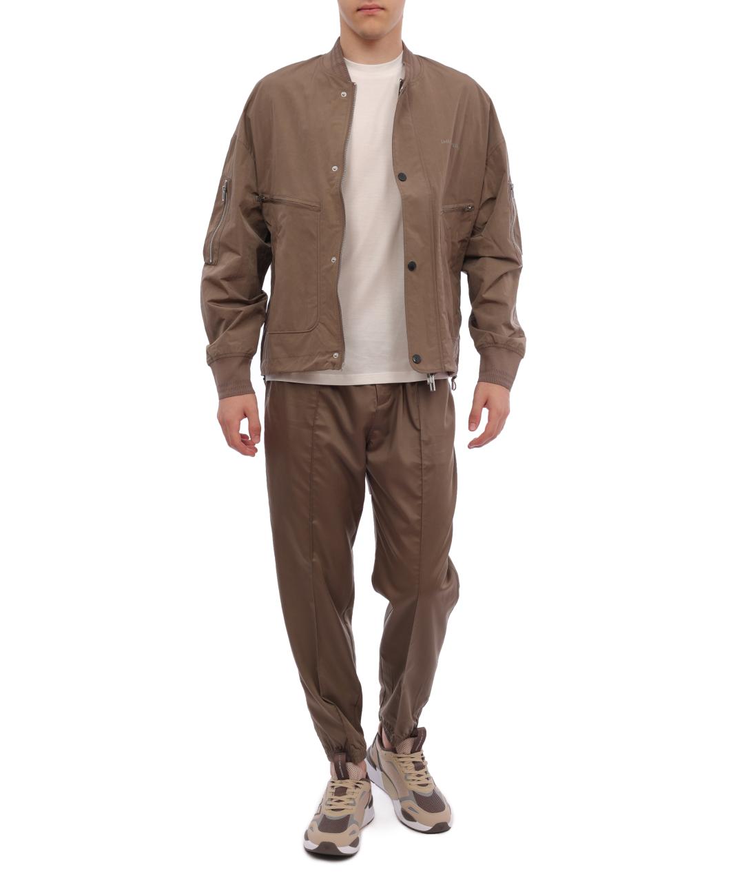 EMPORIO ARMANI Коричневая полиамидовая куртка, фото 3