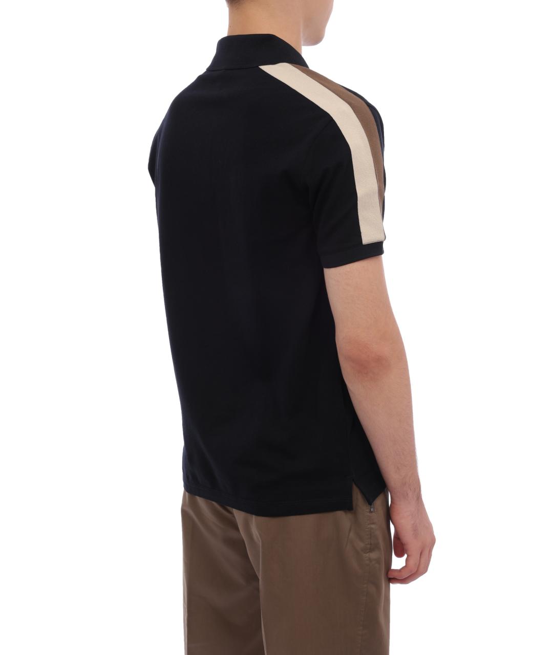 EMPORIO ARMANI Черное поло с коротким рукавом, фото 5