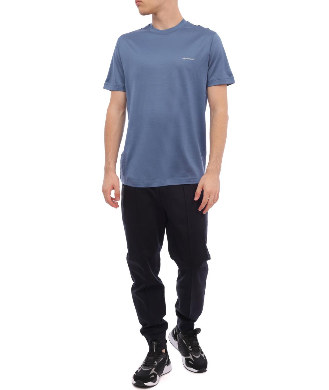 EMPORIO ARMANI Синяя футболка, фото 5