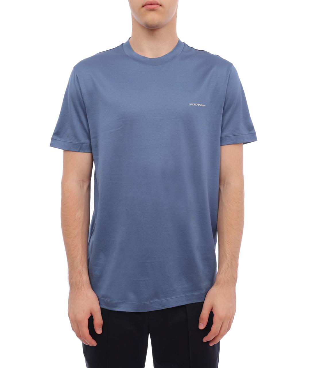 EMPORIO ARMANI Синяя футболка, фото 1