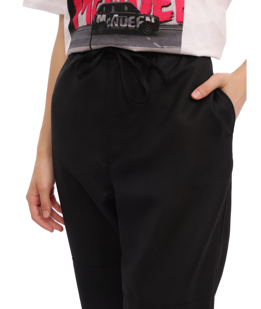 ALEXANDER MCQUEEN Черные прямые брюки, фото 3