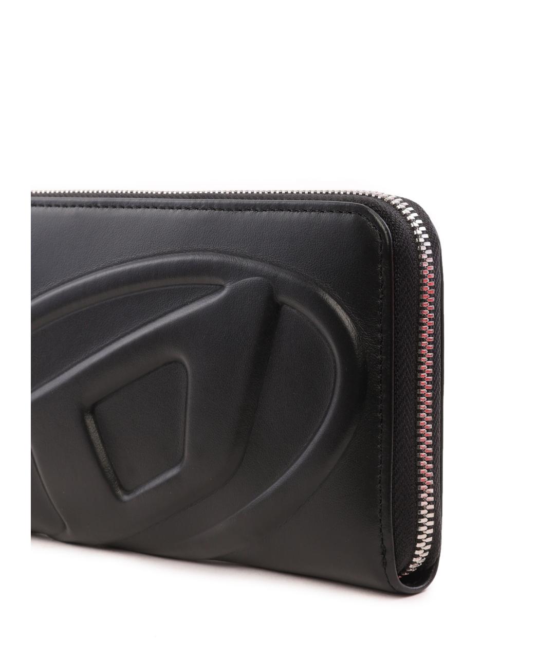 DIESEL Черный кожаный кошелек, фото 5
