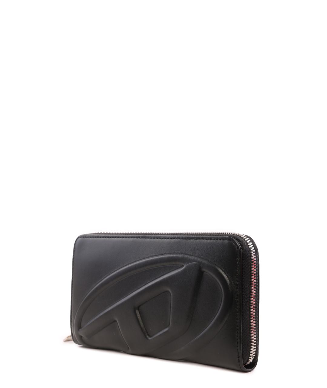 DIESEL Черный кожаный кошелек, фото 2