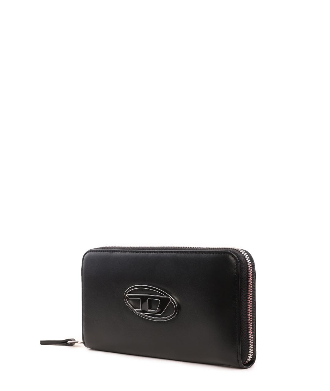 DIESEL Черный кожаный кошелек, фото 2