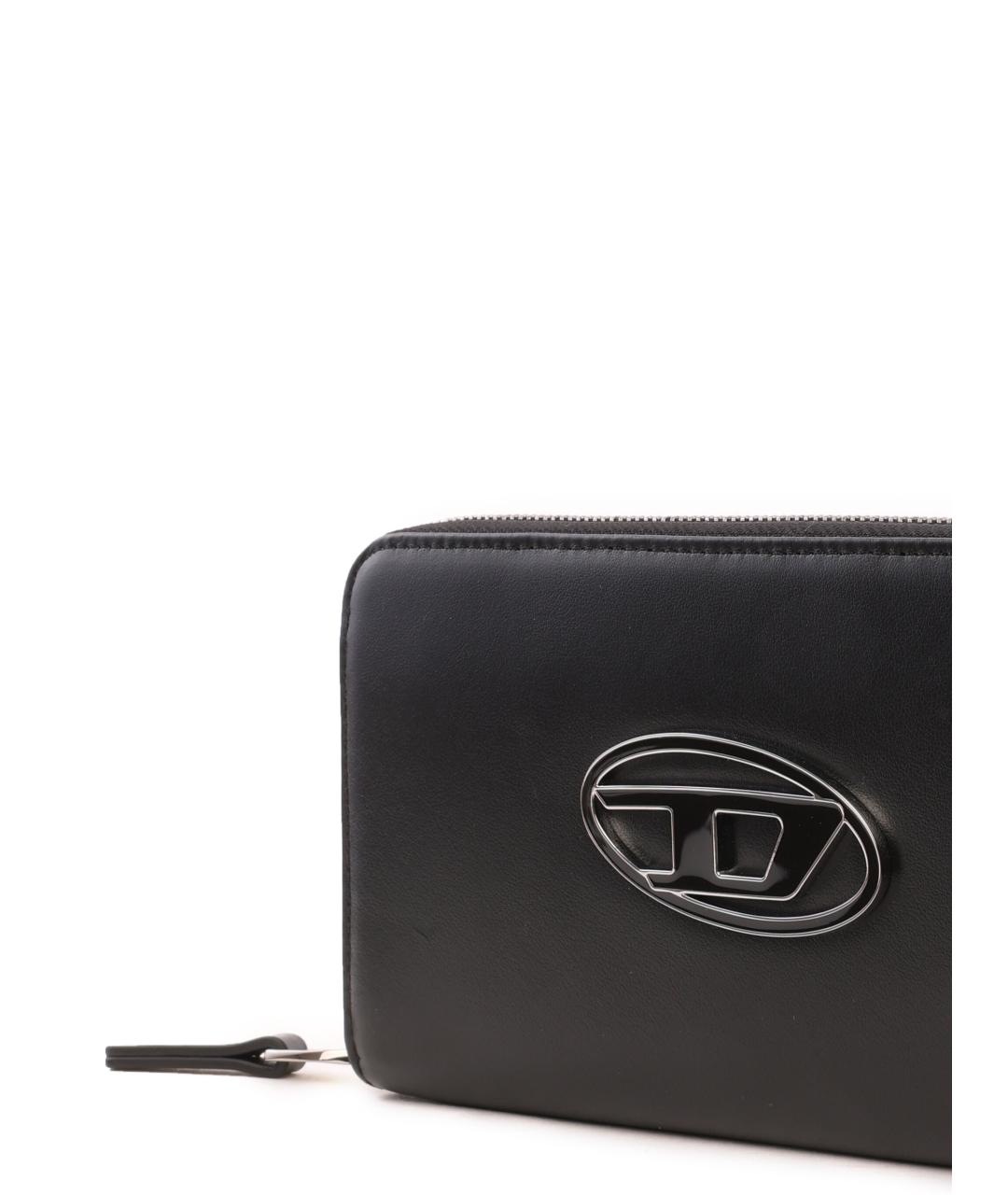 DIESEL Черный кожаный кошелек, фото 5
