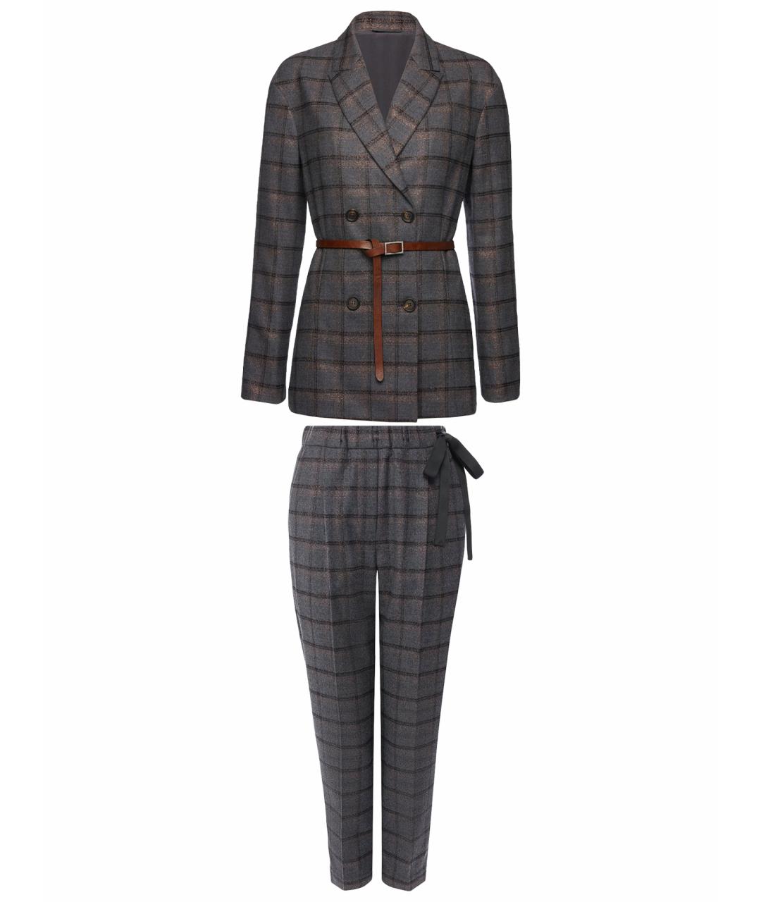 BRUNELLO CUCINELLI Мульти шерстяной костюм с брюками, фото 1