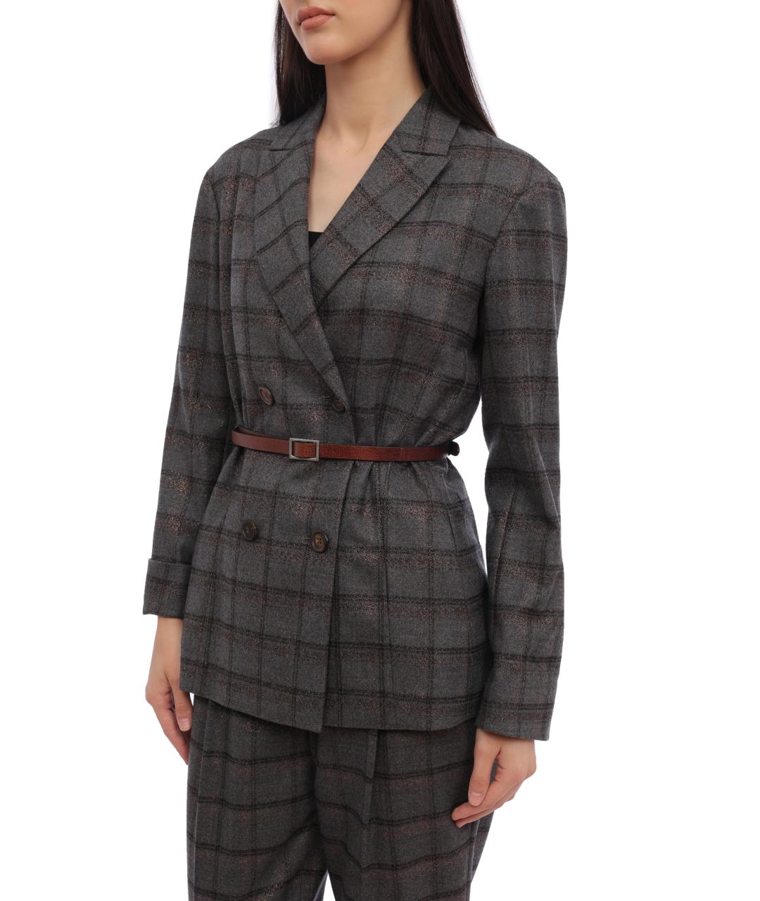 BRUNELLO CUCINELLI Мульти шерстяной костюм с брюками, фото 4