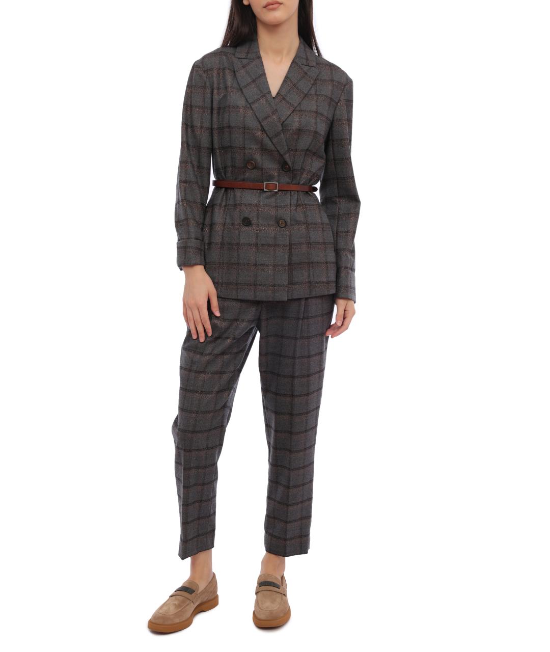 BRUNELLO CUCINELLI Мульти шерстяной костюм с брюками, фото 3