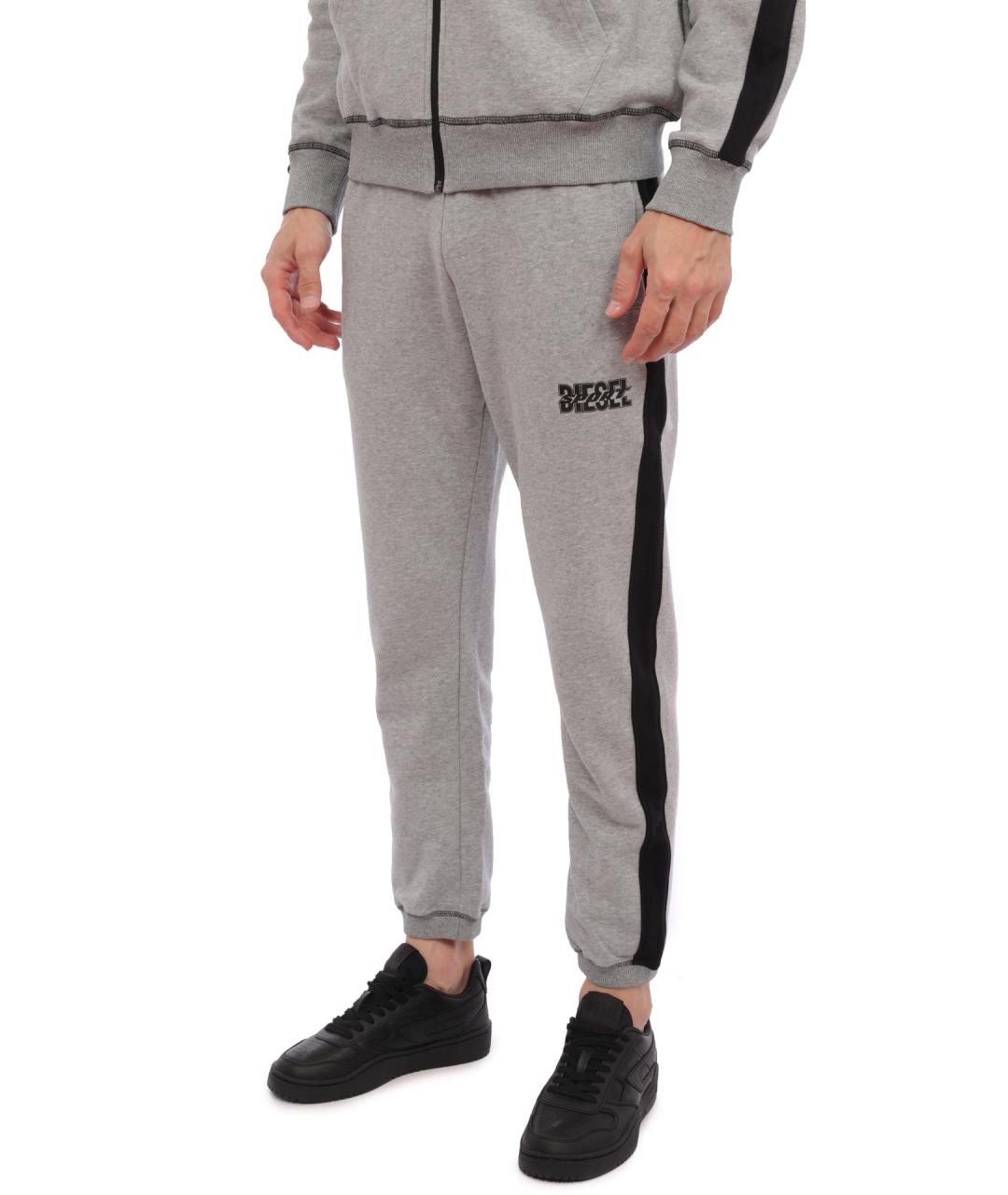 DIESEL Серые хлопковые повседневные брюки, фото 3