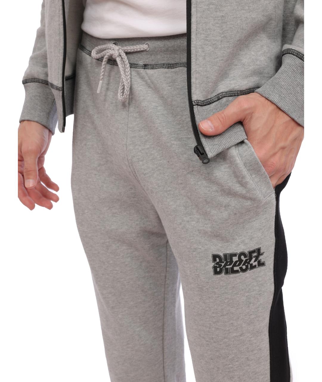 DIESEL Серые хлопковые повседневные брюки, фото 5