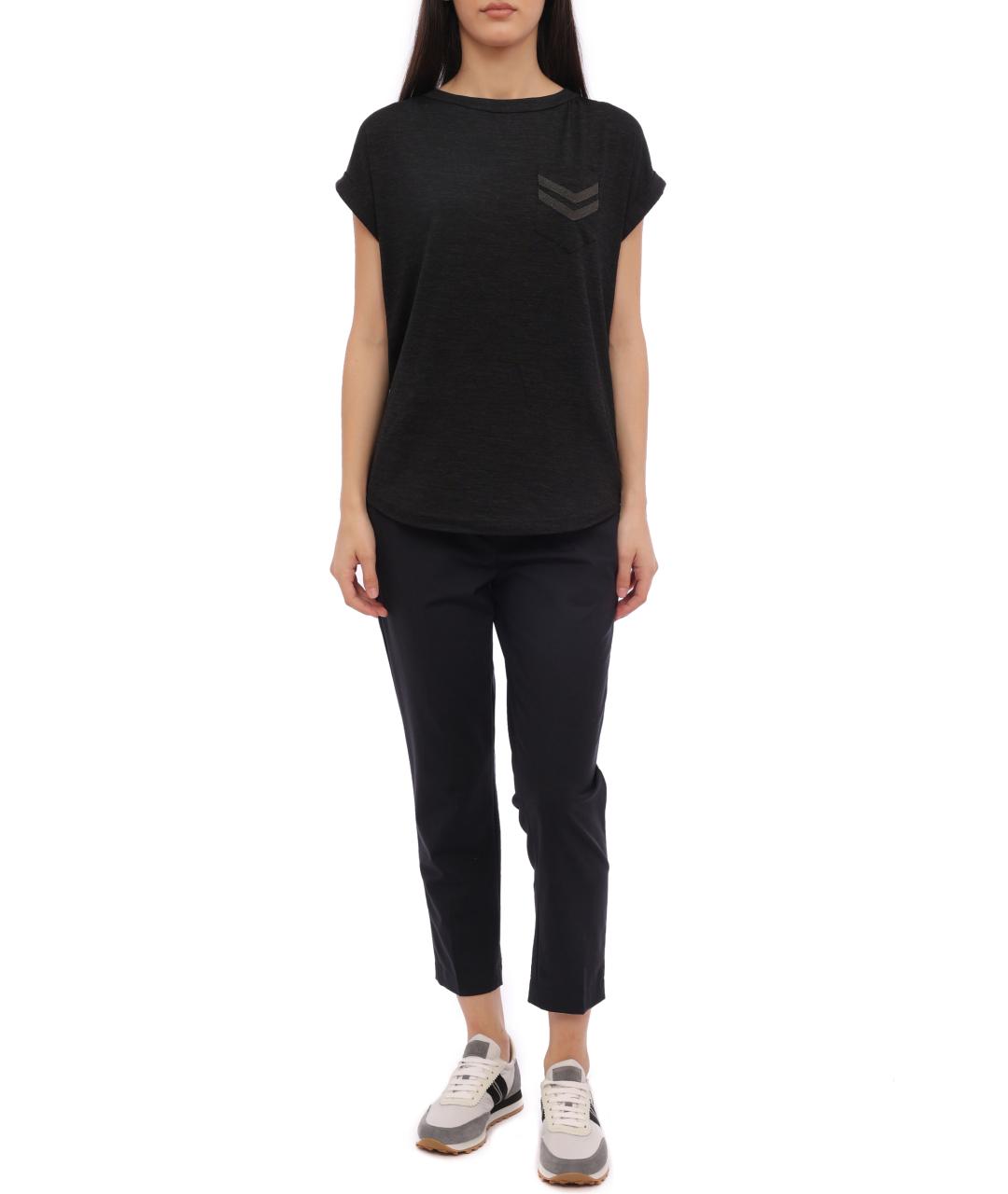 BRUNELLO CUCINELLI Черные прямые брюки, фото 1