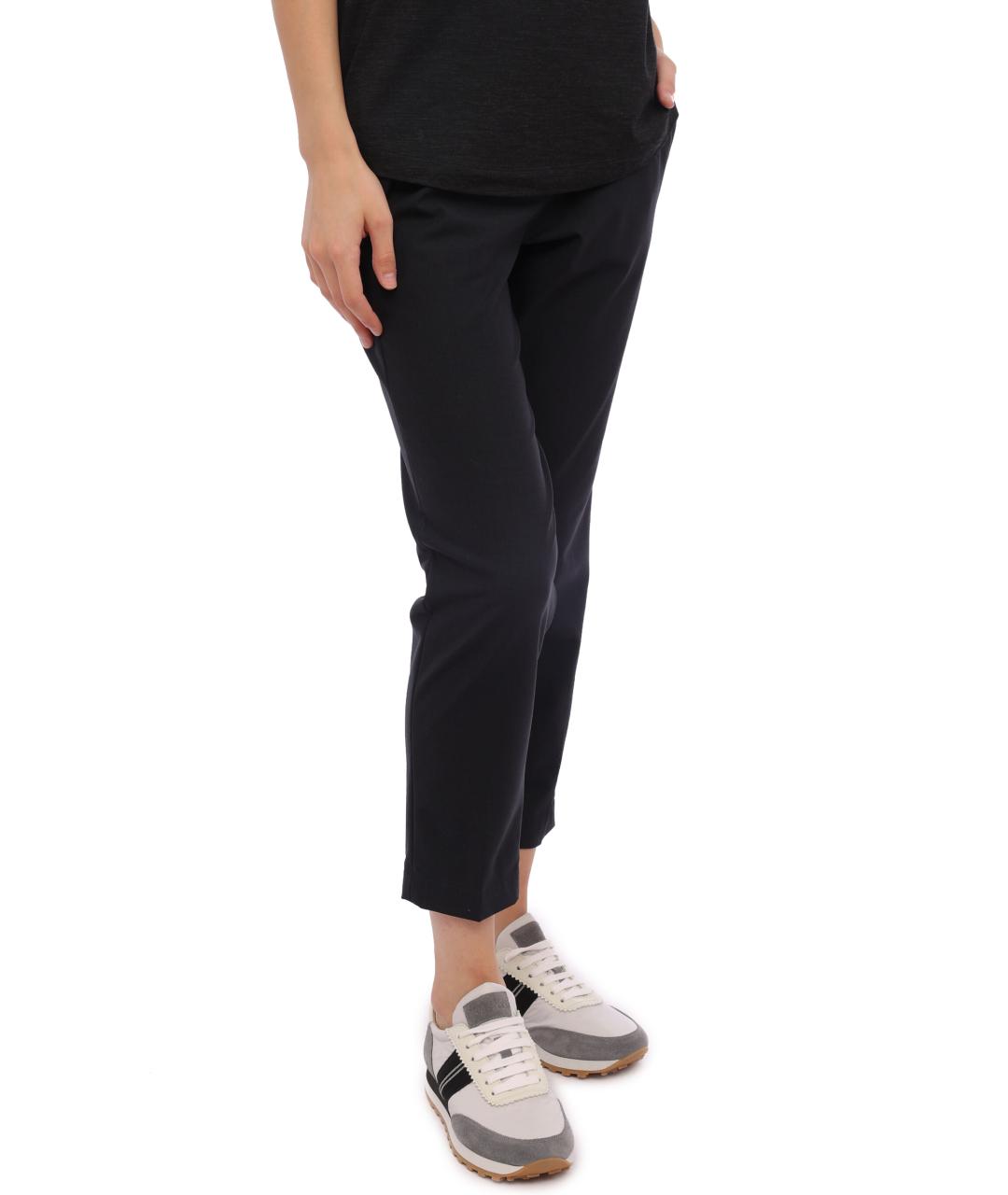 BRUNELLO CUCINELLI Черные прямые брюки, фото 3