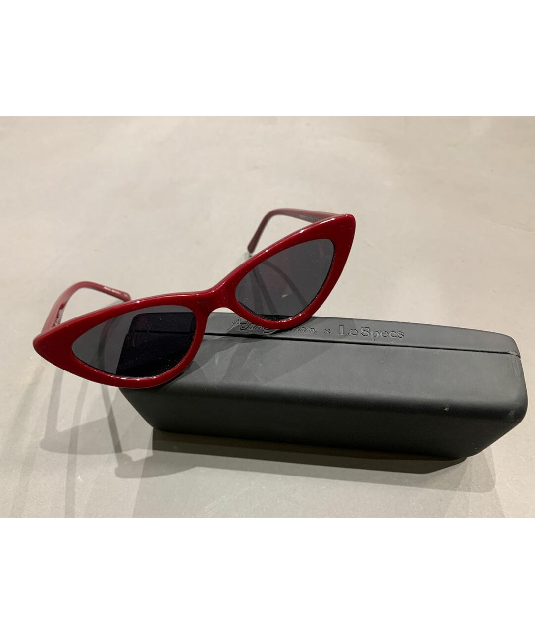ADAM SELMAN Бордовые пластиковые солнцезащитные очки, фото 3