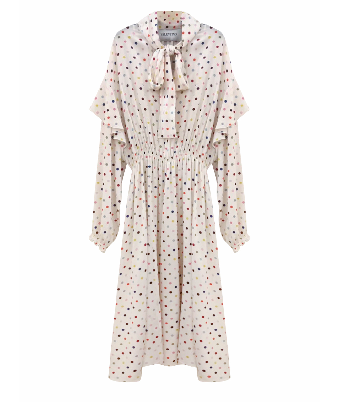 VALENTINO GARAVANI Белое шелковое коктейльное платье, фото 1