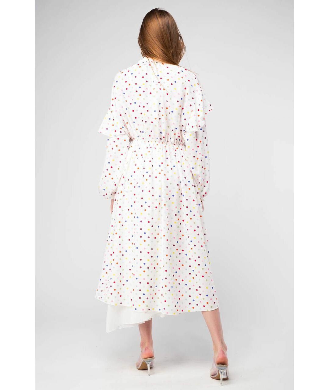 VALENTINO GARAVANI Белое шелковое коктейльное платье, фото 4