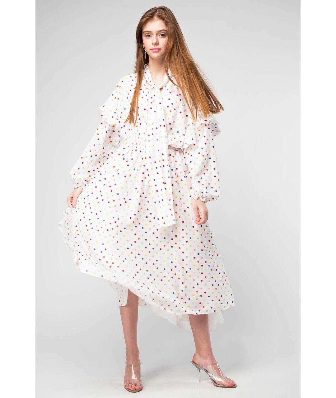 VALENTINO GARAVANI Белое шелковое коктейльное платье, фото 2