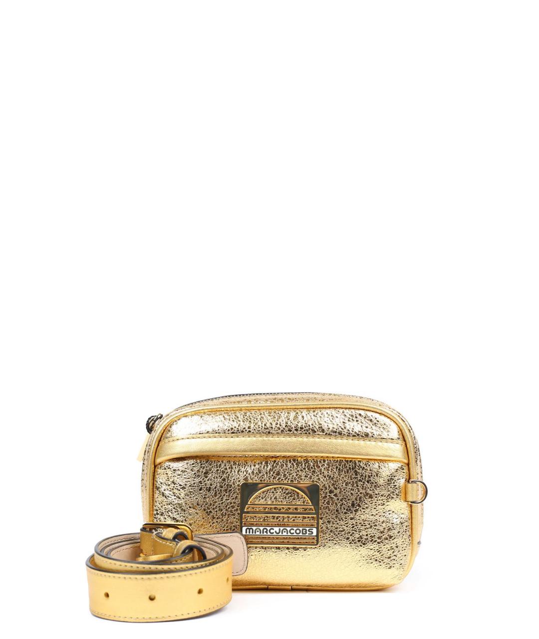 MARC JACOBS Золотая кожаная поясная сумка, фото 5